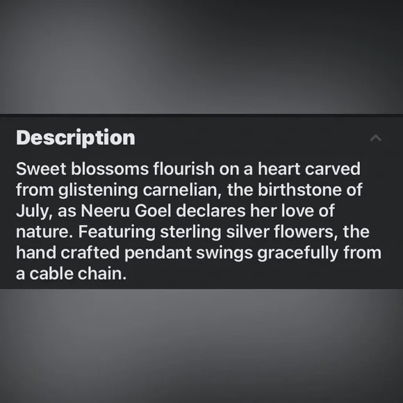 Beautiful large size Carnelian heart with floral design , comes with earrings - Picture 4 of 5